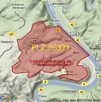 Postleitzahl 56321