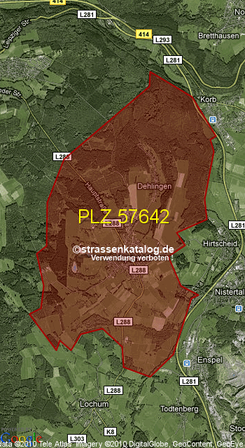 Postleitzahl 57642