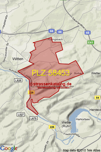 Postleitzahl 58453