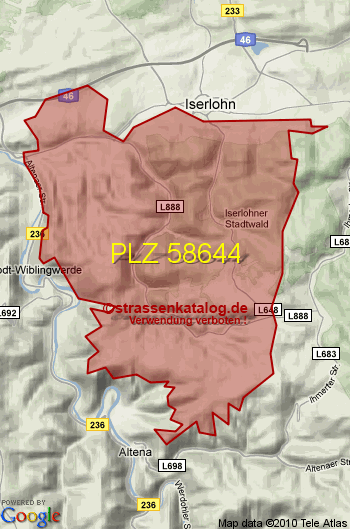 Postleitzahl 58644