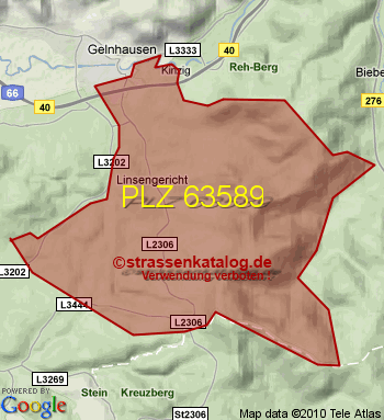 Postleitzahl 63589