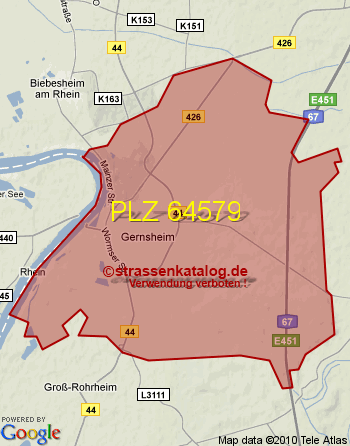 Postleitzahl 64579