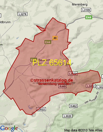 Postleitzahl 65614