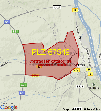 Postleitzahl 67549