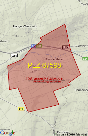 Postleitzahl 67598