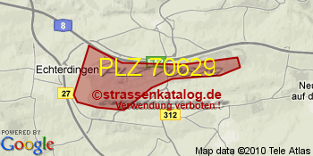 Postleitzahl 70629