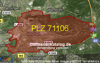 Postleitzahl 71106