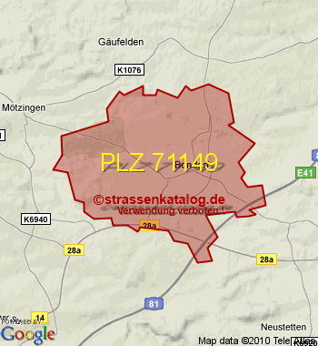 Postleitzahl 71149