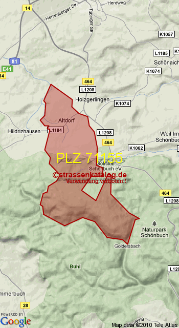 Postleitzahl 71155