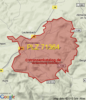 Postleitzahl 71364