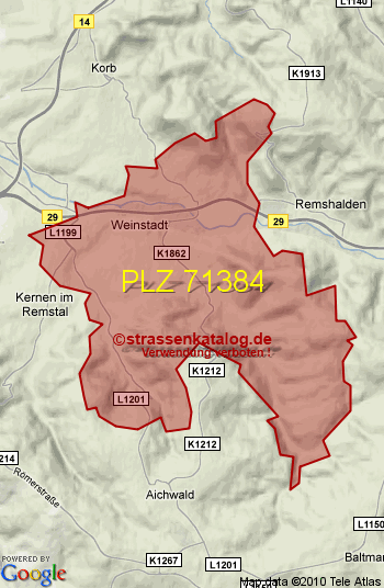 Postleitzahl 71384