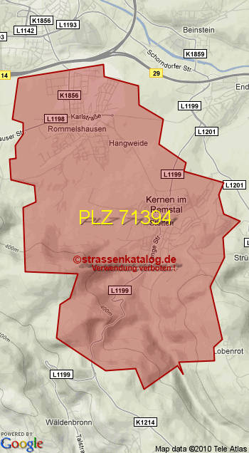 Postleitzahl 71394