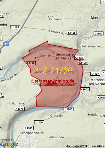 Postleitzahl 71726