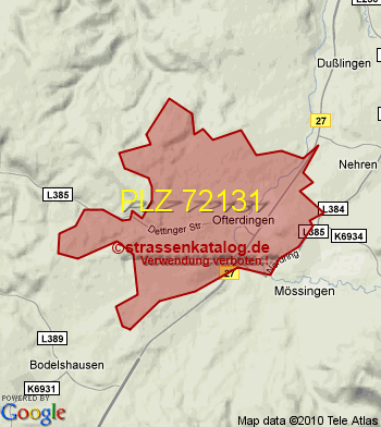 Postleitzahl 72131