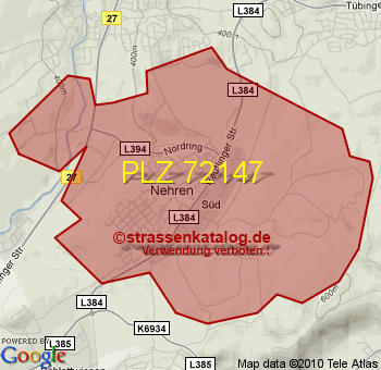 Postleitzahl 72147