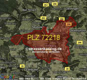 Postleitzahl 72218