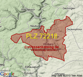 Postleitzahl 72218