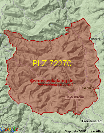 Postleitzahl 72270