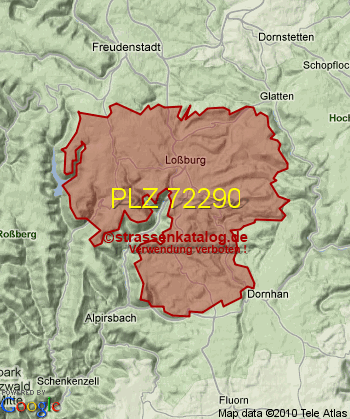 Postleitzahl 72290