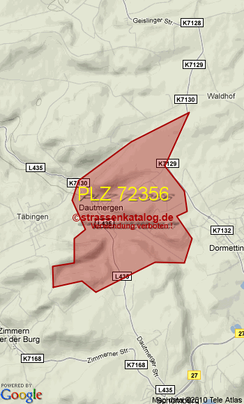 Postleitzahl 72356