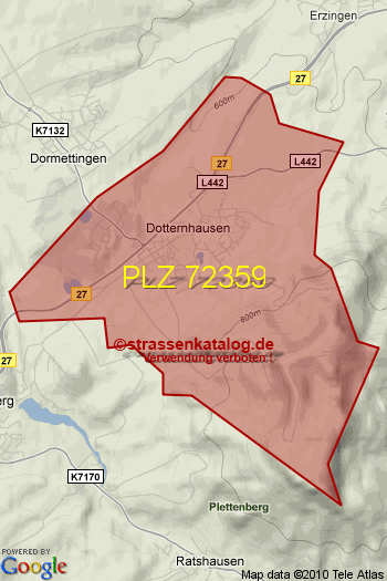 Postleitzahl 72359