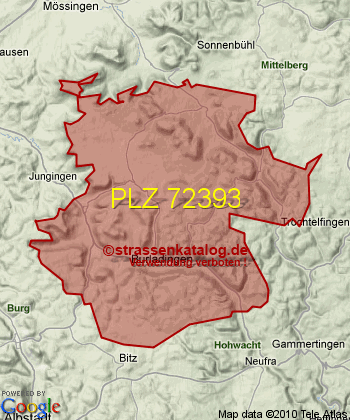 Postleitzahl 72393