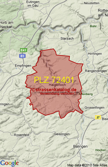 Postleitzahl 72401