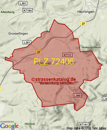 Postleitzahl 72406