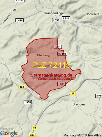 Postleitzahl 72415