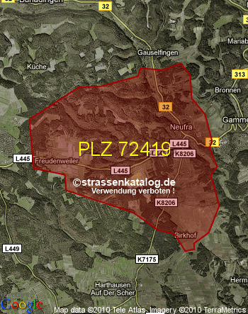 Postleitzahl 72419