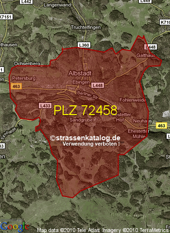 Postleitzahl 72458