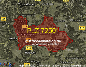 Postleitzahl 72501