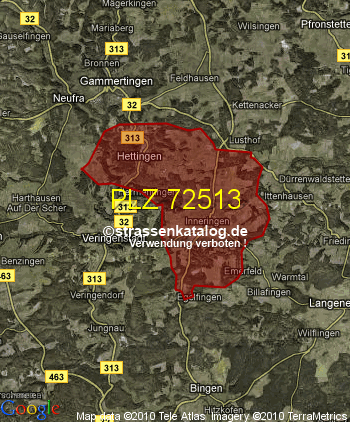 Postleitzahl 72513