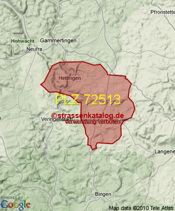 Postleitzahl 72513