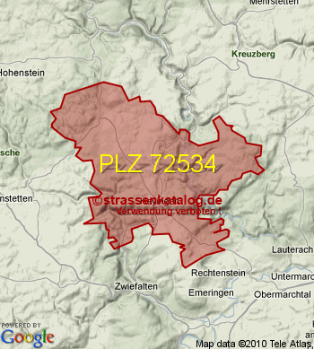 Postleitzahl 72534