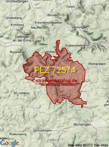 Postleitzahl 72574