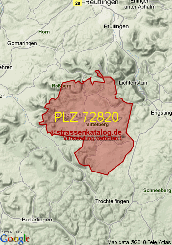 Postleitzahl 72820