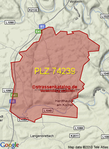 Postleitzahl 74239