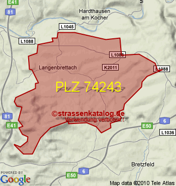 Postleitzahl 74243