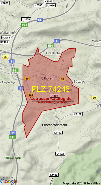 Postleitzahl 74248