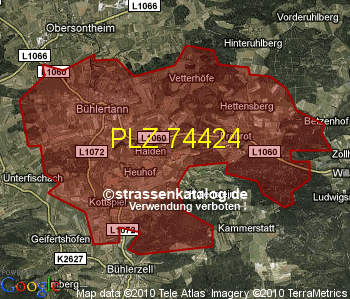 Postleitzahl 74424