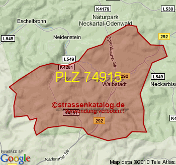 Postleitzahl 74915