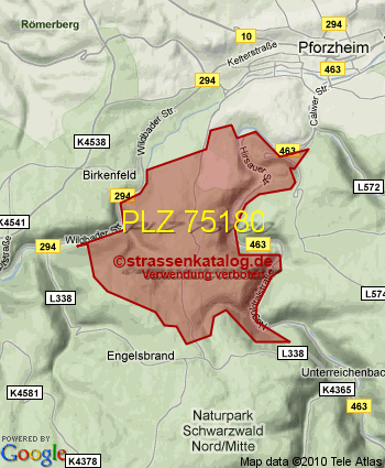 Postleitzahl 75180