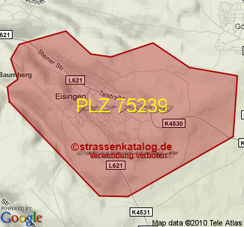 Postleitzahl 75239