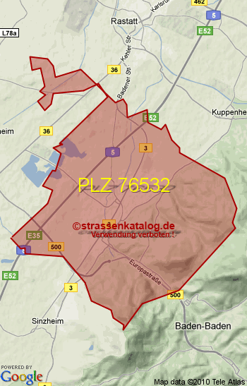 Postleitzahl 76532