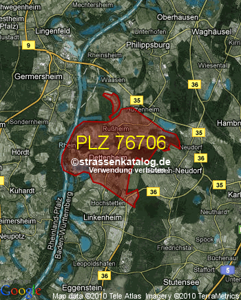 Postleitzahl 76706