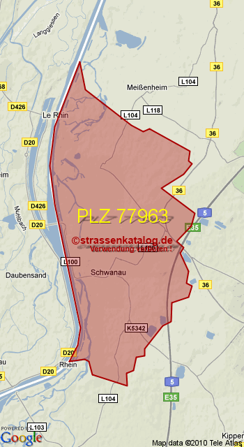 Postleitzahl 77963