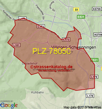 Postleitzahl 78050