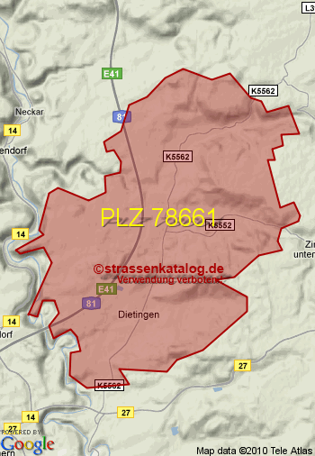 Postleitzahl 78661