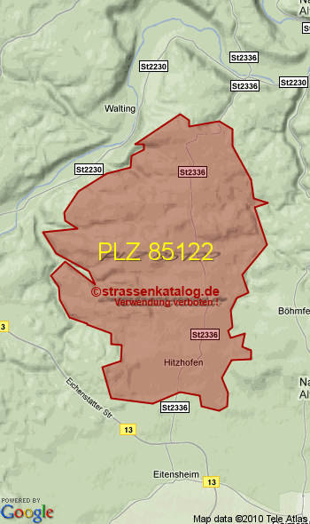 Postleitzahl 85122